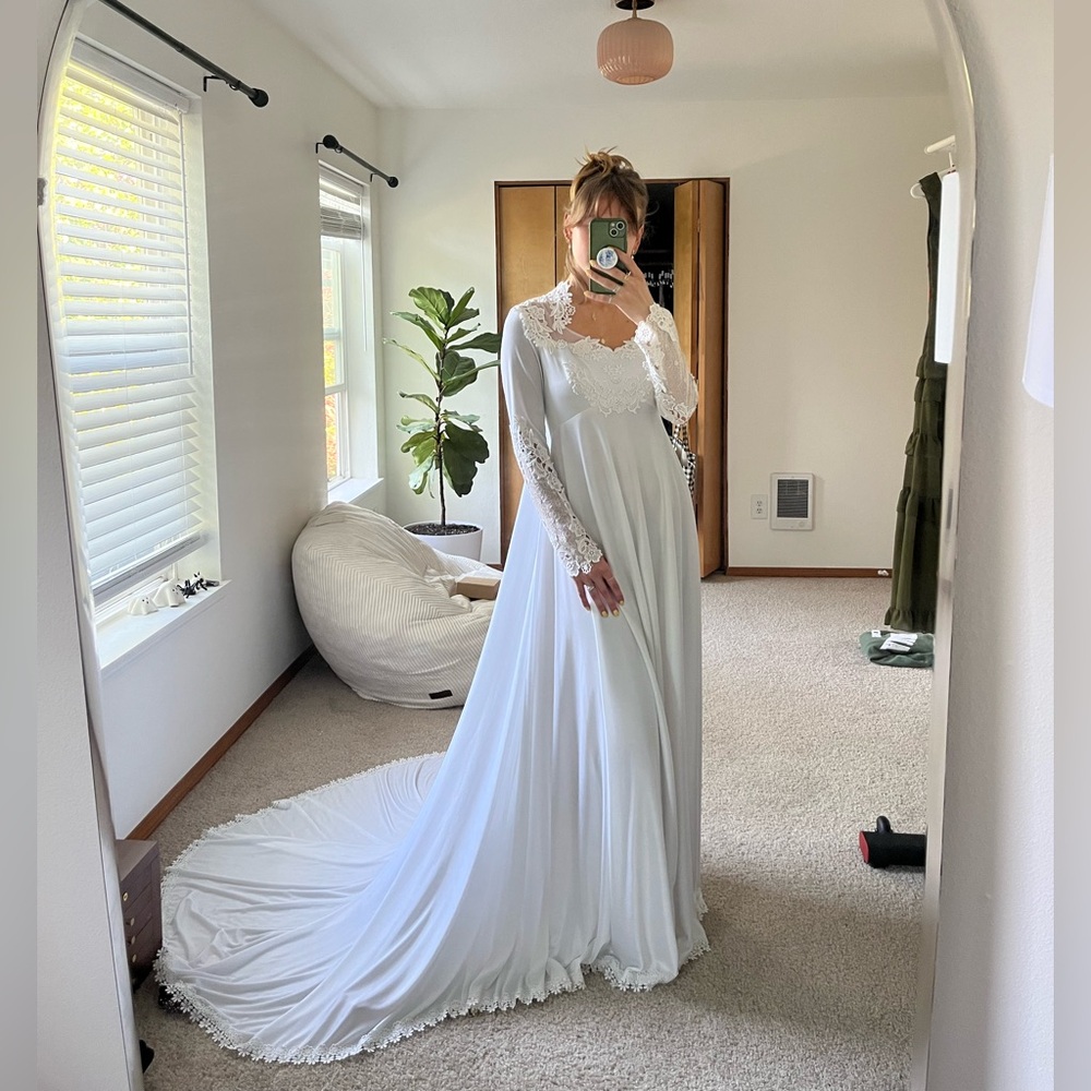 Authentic vintage 1970’s wedding gown maxi dress